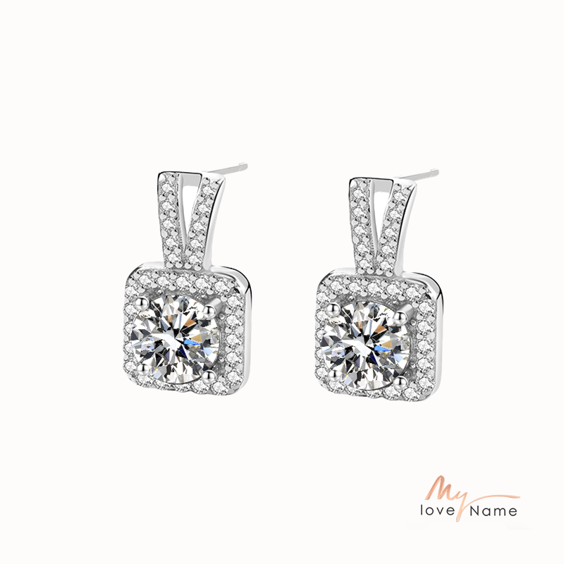 925 Sterling Silver Moissanite Earrings