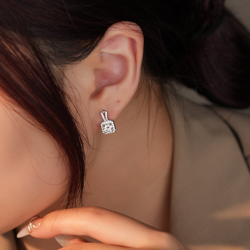 925 Sterling Silver Moissanite Earrings