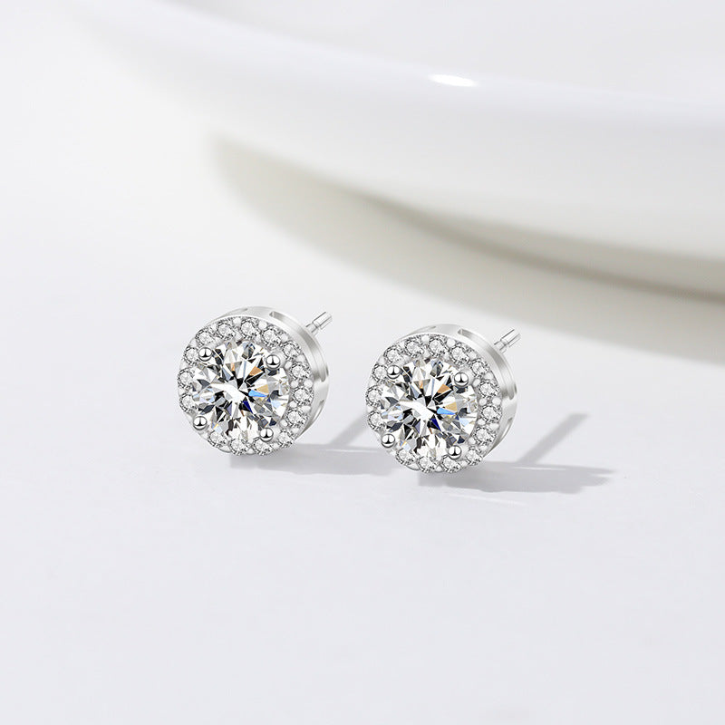 925 Sterling Silver Moissanite Earrings