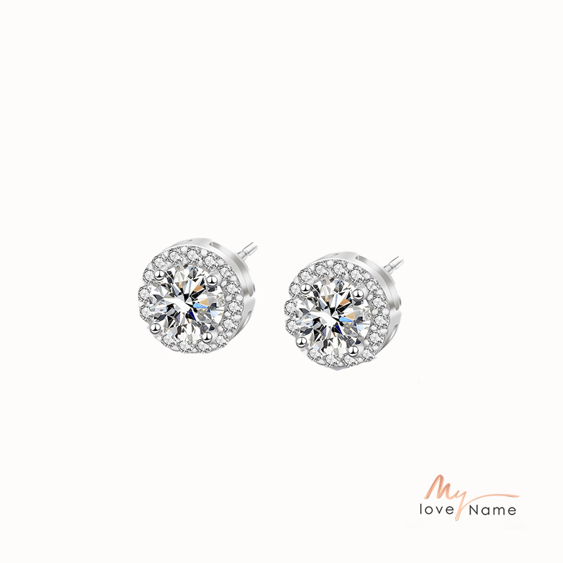 925 Sterling Silver Moissanite Earrings
