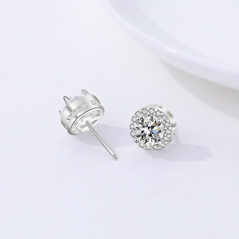 925 Sterling Silver Moissanite Earrings