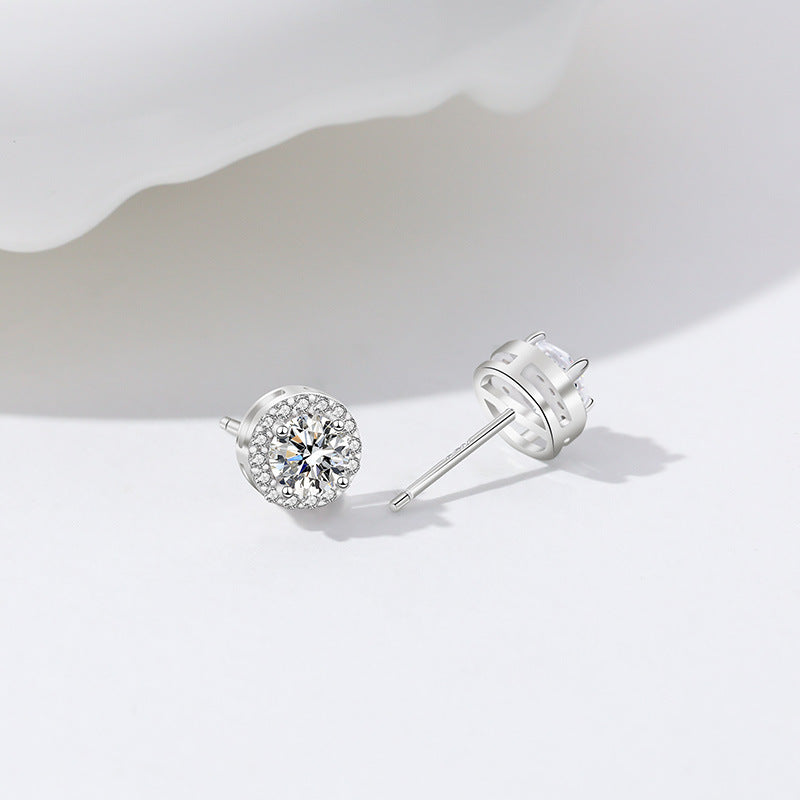 925 Sterling Silver Moissanite Earrings