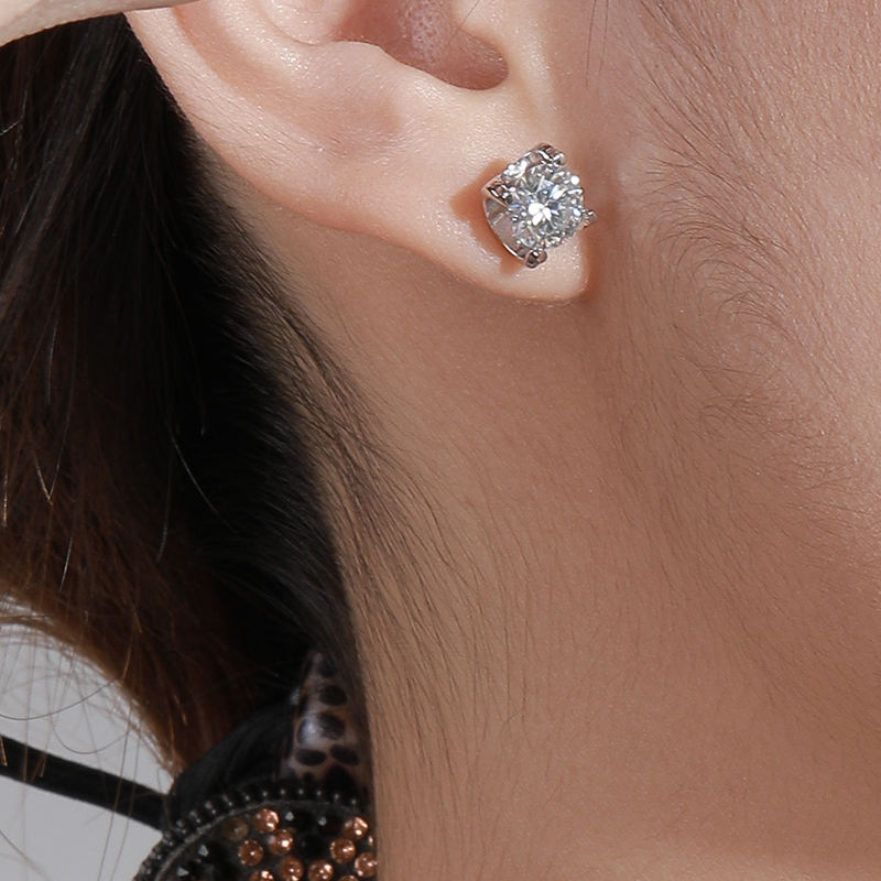 925 Sterling Silver Moissanite Earrings