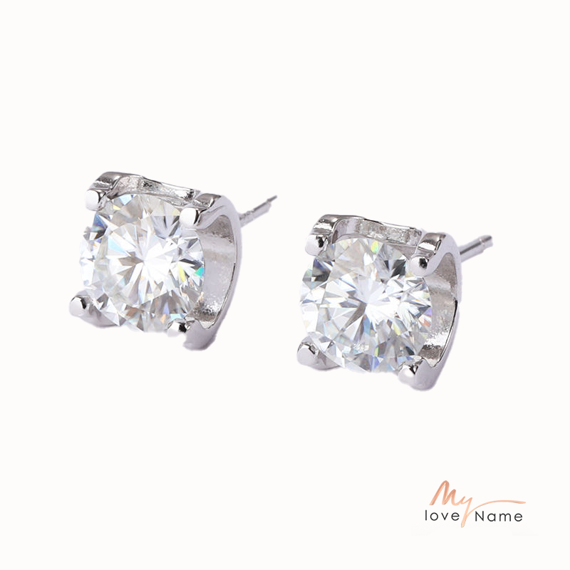 925 Sterling Silver Moissanite Earrings