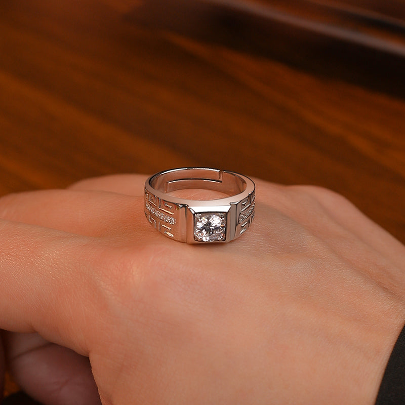 925 Sterling Silver Moissanite Ring