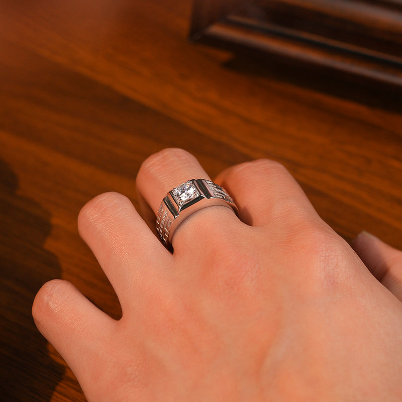 925 Sterling Silver Moissanite Ring