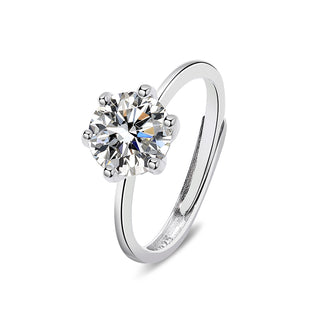 925 Sterling Silver Moissanite Ring