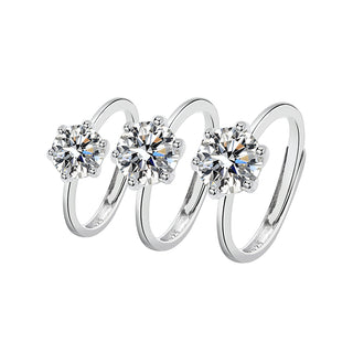 925 Sterling Silver Moissanite Ring