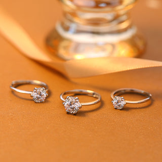 925 Sterling Silver Moissanite Ring