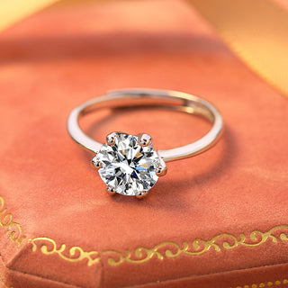 925 Sterling Silver Moissanite Ring