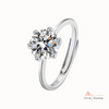 925 Sterling Silver Moissanite Ring