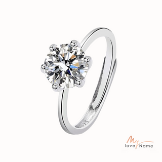 925 Sterling Silver Moissanite Ring