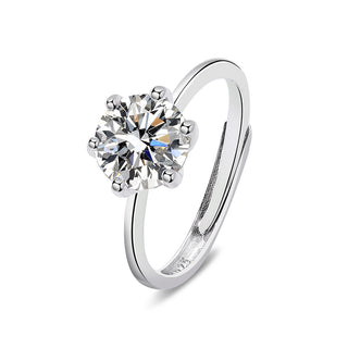 925 Sterling Silver Moissanite Ring
