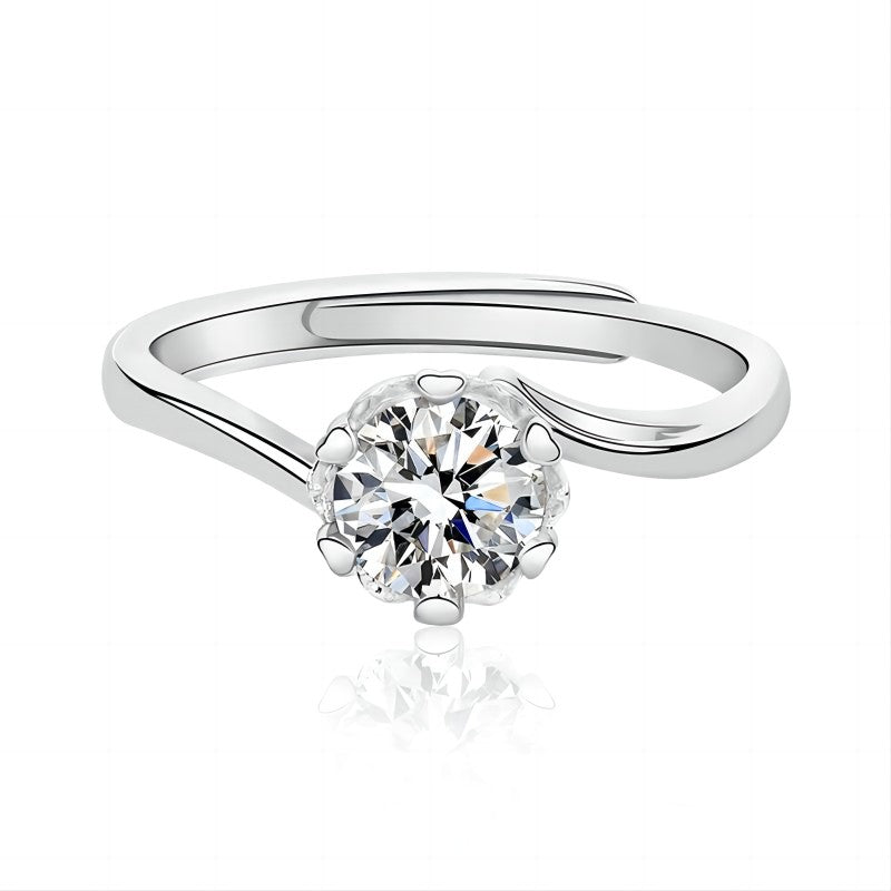925 Sterling Silver Moissanite Ring