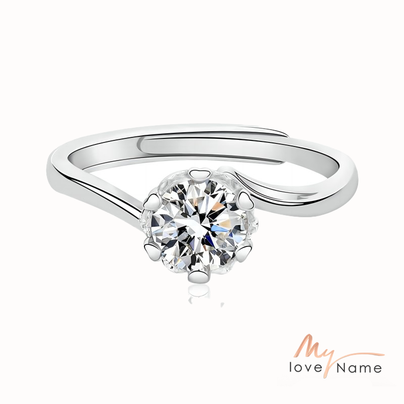 925 Sterling Silver Moissanite Ring