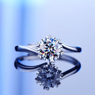 925 Sterling Silver Moissanite Ring