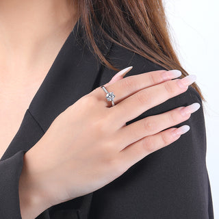 925 Sterling Silver Moissanite Ring