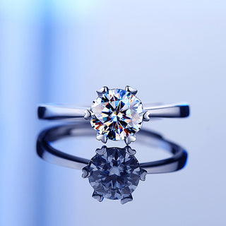 925 Sterling Silver Moissanite Ring