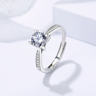 925 Sterling Silver Moissanite Ring