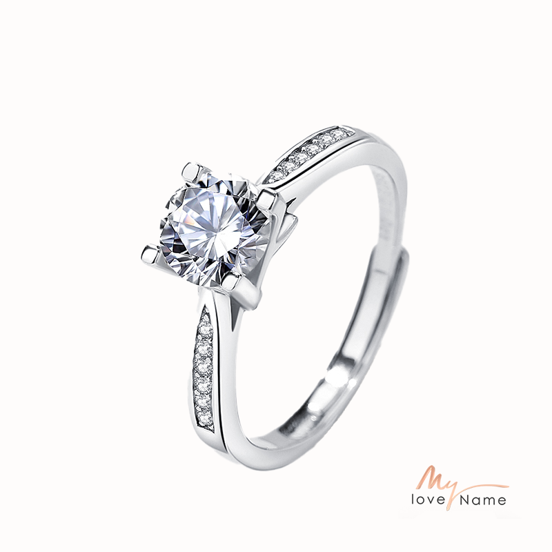 925 Sterling Silver Moissanite Ring