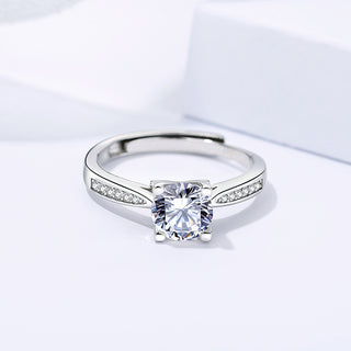 925 Sterling Silver Moissanite Ring