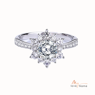 925 Sterling Silver Moissanite Ring