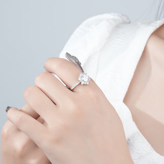 925 Sterling Silver Moissanite Ring