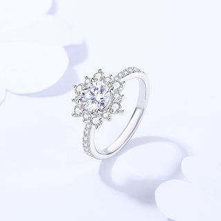925 Sterling Silver Moissanite Ring