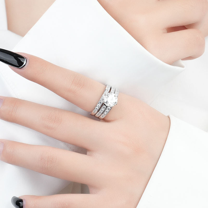 925 Sterling Silver Moissanite Ring