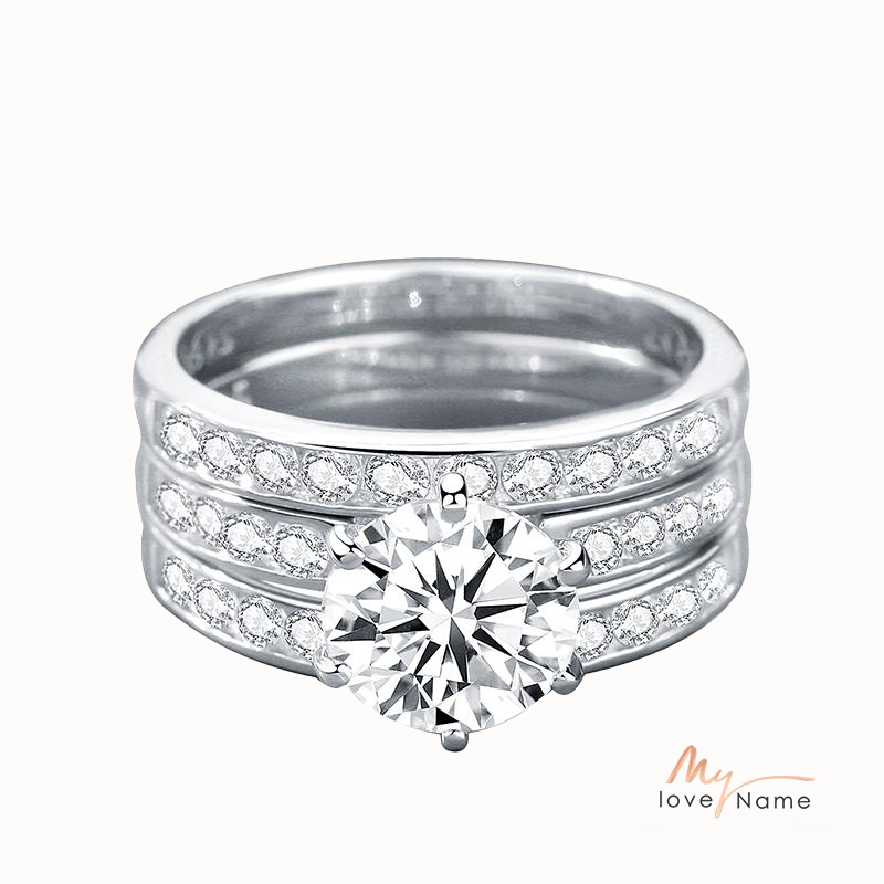 925 Sterling Silver Moissanite Ring