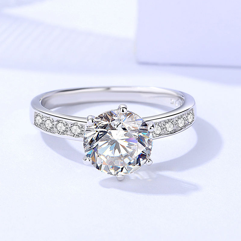 925 Sterling Silver Moissanite Ring