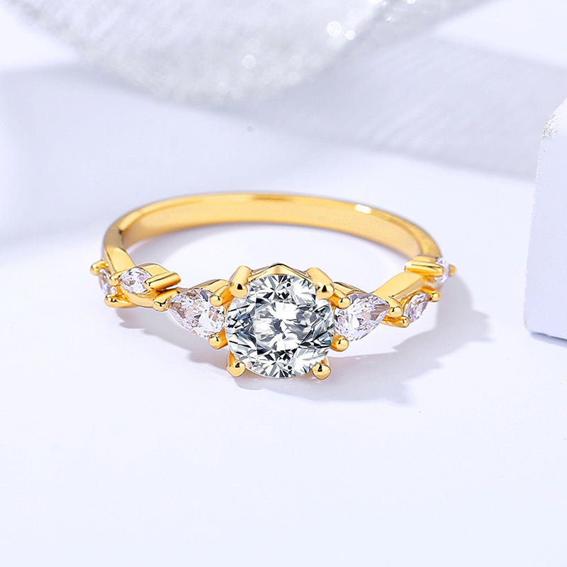 925 Sterling Silver Moissanite Ring