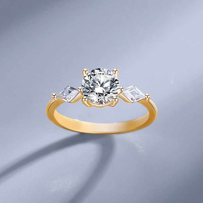 925 Sterling Silver Moissanite Ring