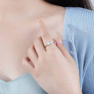 925 Sterling Silver Moissanite Ring