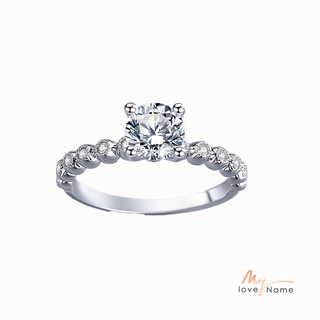 925 Sterling Silver Moissanite Ring