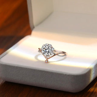 925 Sterling Silver Moissanite Ring