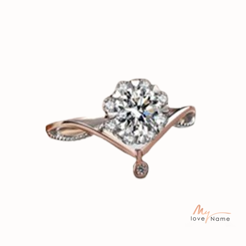 925 Sterling Silver Moissanite Ring