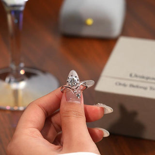 925 Sterling Silver Moissanite Ring