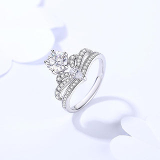925 Sterling Silver Moissanite Ring