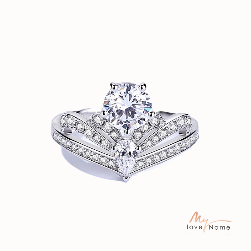 925 Sterling Silver Moissanite Ring