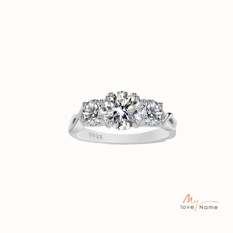 925 Sterling Silver Moissanite Ring