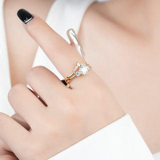925 Sterling Silver Moissanite Ring