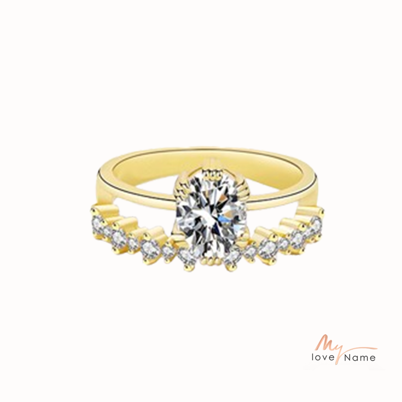 925 Sterling Silver Moissanite Ring