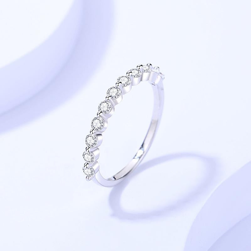 925 Sterling Silver Moissanite Ring