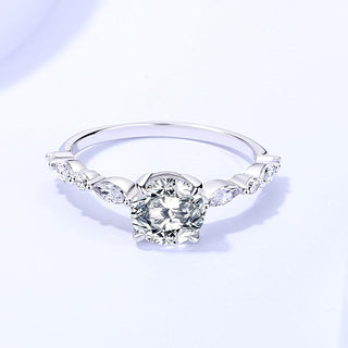 925 Sterling Silver Moissanite Ring
