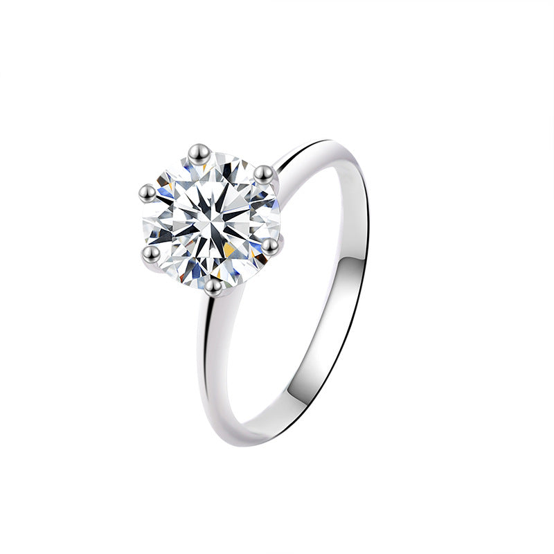 925 Sterling Silver Moissanite Ring