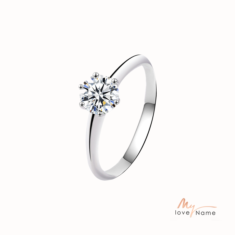 925 Sterling Silver Moissanite Ring