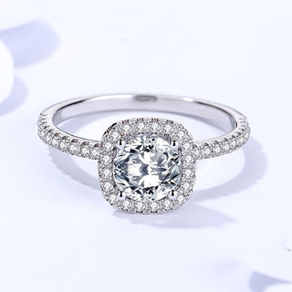 925 Sterling Silver Moissanite Ring
