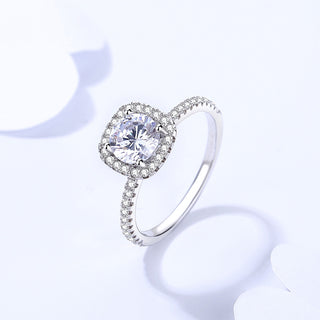 925 Sterling Silver Moissanite Ring