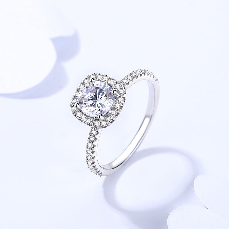 925 Sterling Silver Moissanite Ring